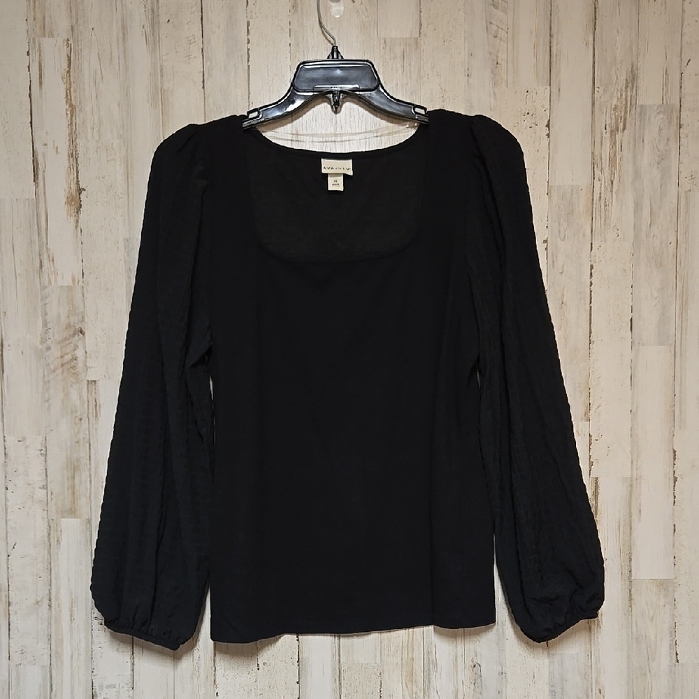 1x Ava & Viv black ballon sleeve  NWOT